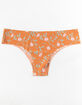 FULL TILT Floral Lasercut Cheeky Burnt Orange Panties image number 2