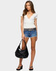 EDIKTED Vaila V-Neck Wrap Knit Top image number 5