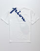 CHAMPION Diagonal Shoulder Script Mens White T-Shirt image number 2