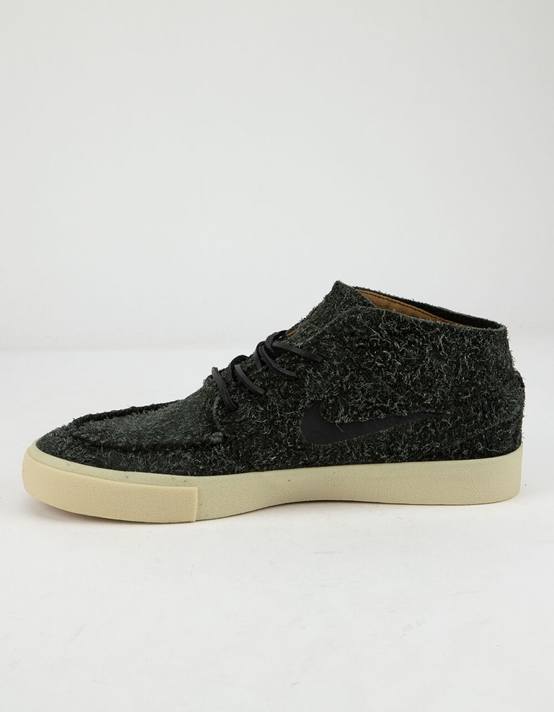 NIKE SB Zoom Janoski Mid Crafted Black & Gold Beige Shoes image number 2