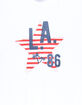 LOS ANGELES Striped Star Unisex Tee image number 2