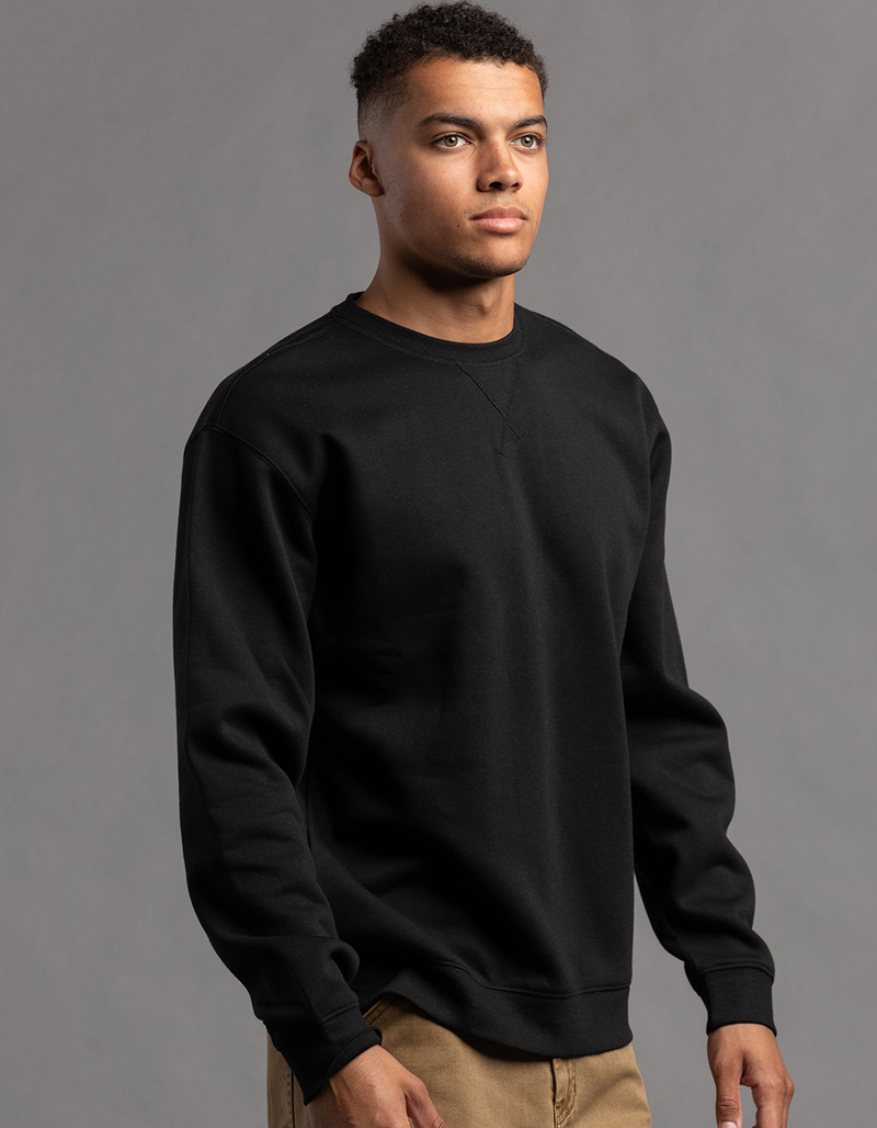 RSQ Mens Solid Crewneck Fleece Sweatshirt image number 2