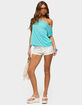 EDIKTED Amora Off Shoulder Sheer Top image number 5