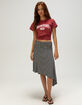 FULL TILT Womens Low Rise Stripe Asymmetric Midi Skirt image number 1
