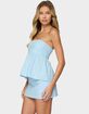 EDIKTED Avalai Linen Look Strapless Babydoll Top image number 5