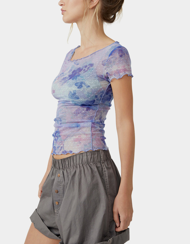 FREE PEOPLE Printed On The Dot Womens Baby Tee image number 2