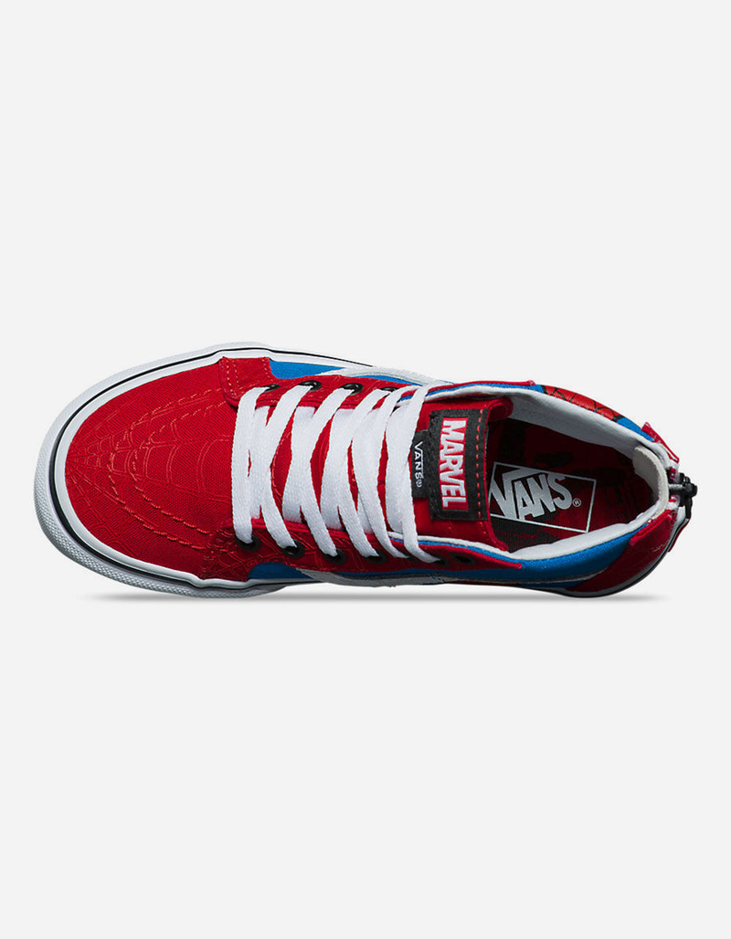 VANS x Marvel Spider-Man Sk8-Hi Zip Kids Shoes image number 2