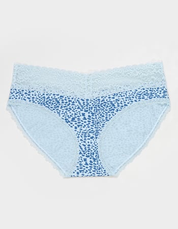 FULL TILT Stretch Cotton Lace Trim Hipster Panties Primary Image