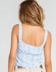 IVY & MAIN Bra Cup Eyelet Womens Light Blue Cami image number 3