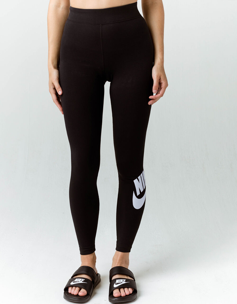 NIKE Sportswear Essential Womens Black High Rise Leggings image number 1