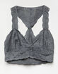 FREE PEOPLE Galloon Lace Grey Racerback Bralette image number 1