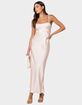 EDIKTED Vienna Open Back Satin Maxi Dress image number 4
