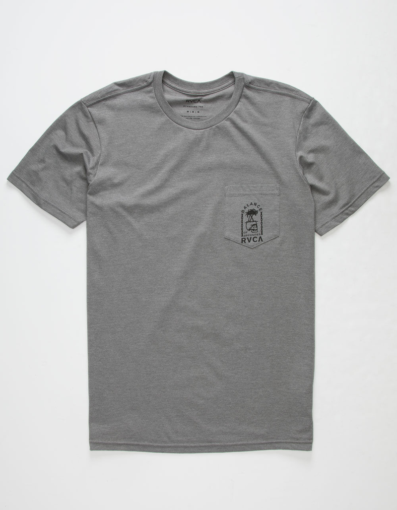RVCA Bad Palms Heather Mens Pocket Tee image number 1