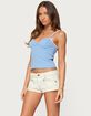 EDIKTED Cosette Pointelle Cupped Tank Top image number 4