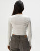 RSQ Pointelle Scallop Womens Pullover Sweater image number 4