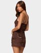 EDIKTED Caya Embroidered Floral Mesh Mini Dress image number 3