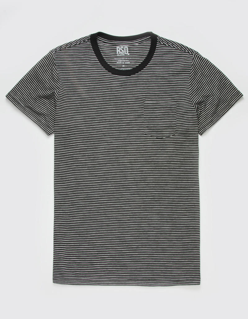 RSQ Slub Stripe Mens Pocket Tee image number 0