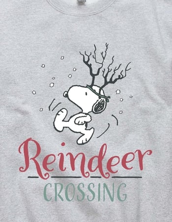 PEANUTS Reindeer Crossing Unisex Crewneck Sweatshirt Alternative Image