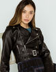 ASHLEY Belted Womens Moto Jacket image number 1