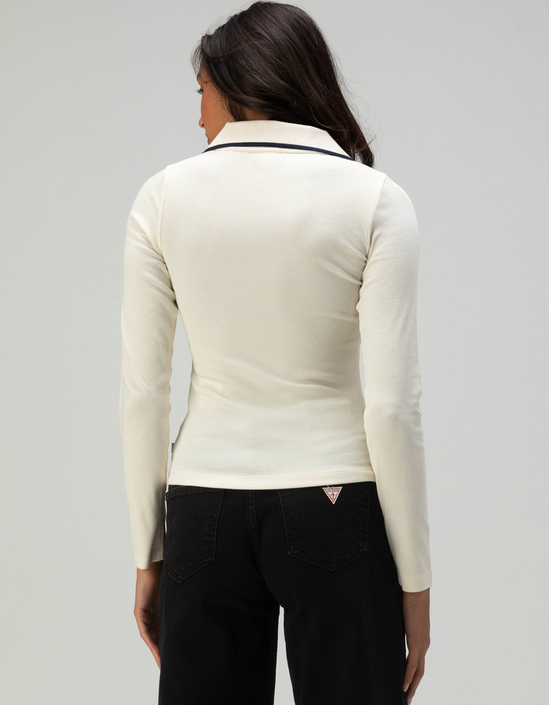 GUESS Slim Rib Knit Womens Long Sleeve Top image number 3