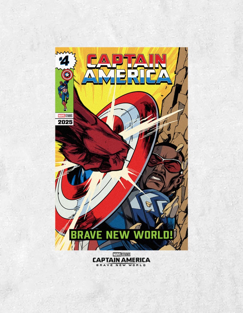CAPTAIN AMERICA Brave New World Comic Book Shield Punch Unisex Tee image number 1