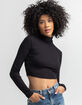 FULL TILT Essentials Womens Crop Turtleneck image number 1