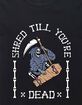 SKELETON Shred Till You're Dead Unisex Kids Tee image number 2