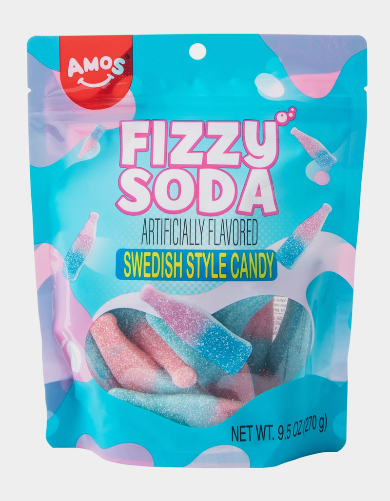 AMOS Fizzy Soda Swedish Style Gummy Candy image number 0