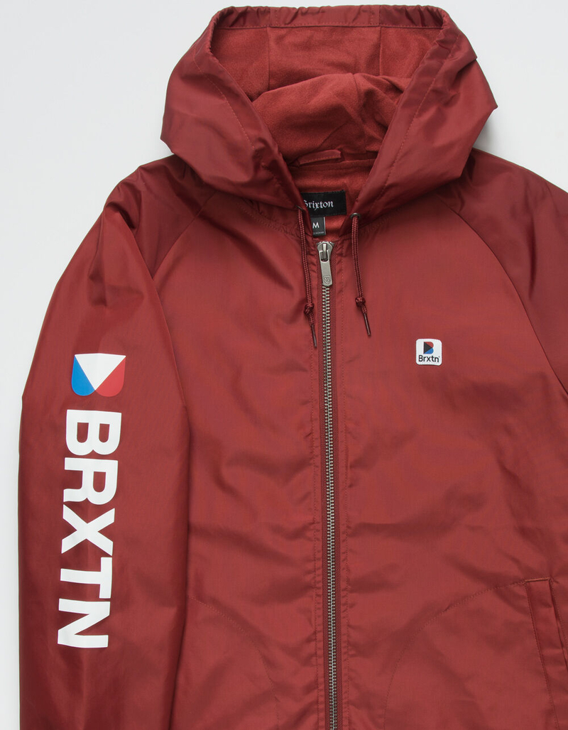 BRIXTON Claxton Stowell Mens Burgundy Anorak Jacket image number 1