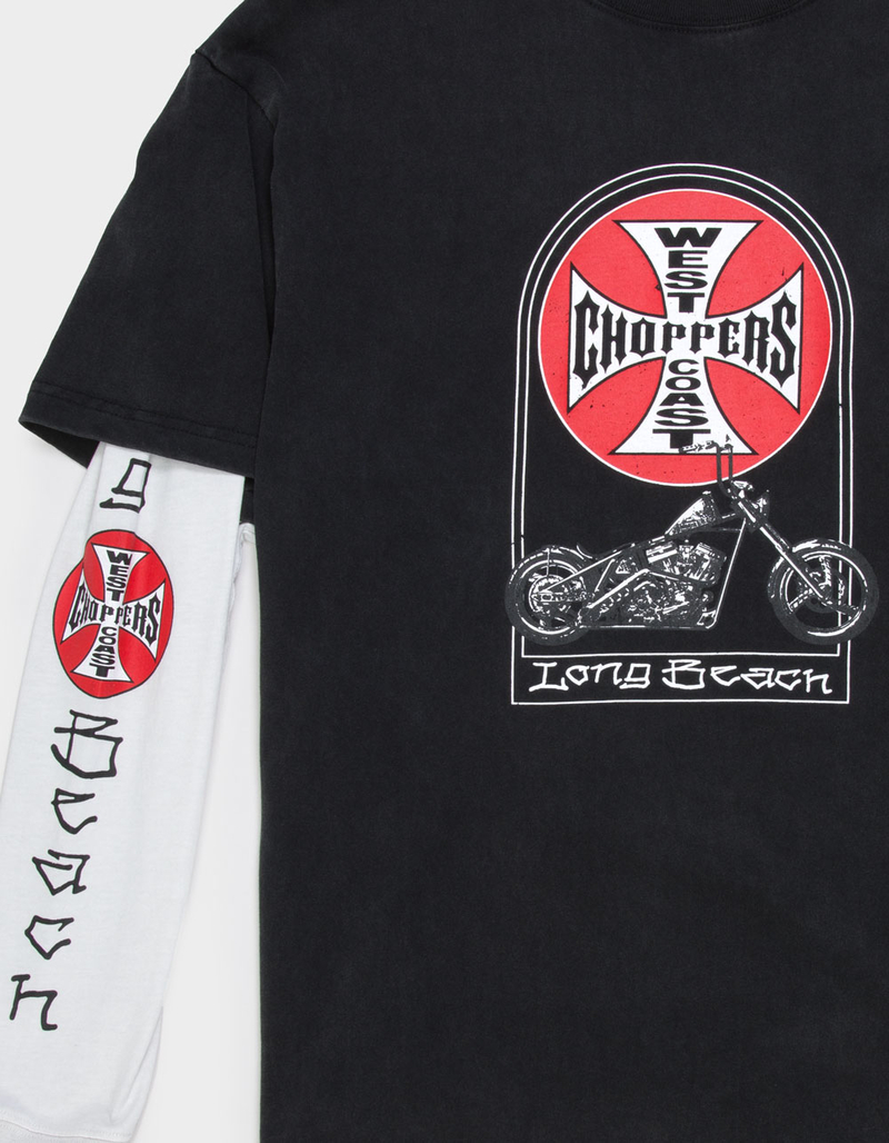 WEST COAST CHOPPERS Chopper Mens Long Sleeve 2fer Tee image number 2
