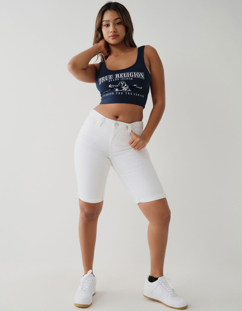 TRUE RELIGION Logo Womens Crop Tank Top image number 3