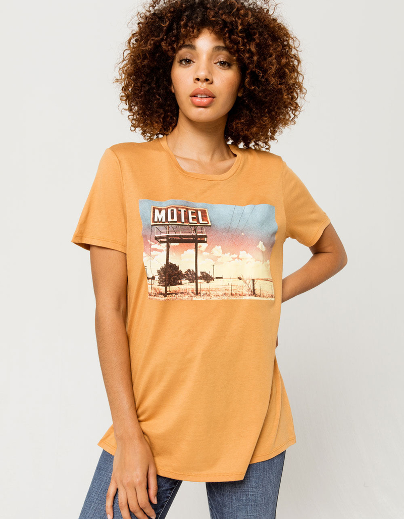 RSQ Motel Scene Womens Boyfriend Tee image number 0
