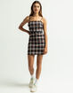 FULL TILT Plaid Open Back Slip Dress image number 4