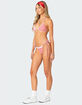 EDIKTED Zora Striped Triangle Bikini Top image number 4