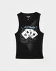 ED HARDY x MGK Lost Cards Rhinestone Womens Tank Top image number 6
