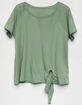 FOR ALL SEASONS Side Tie Girls Tee image number 1