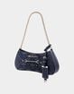TRUE RELIGION Studded Denim Chain Shoulder Bag image number 3