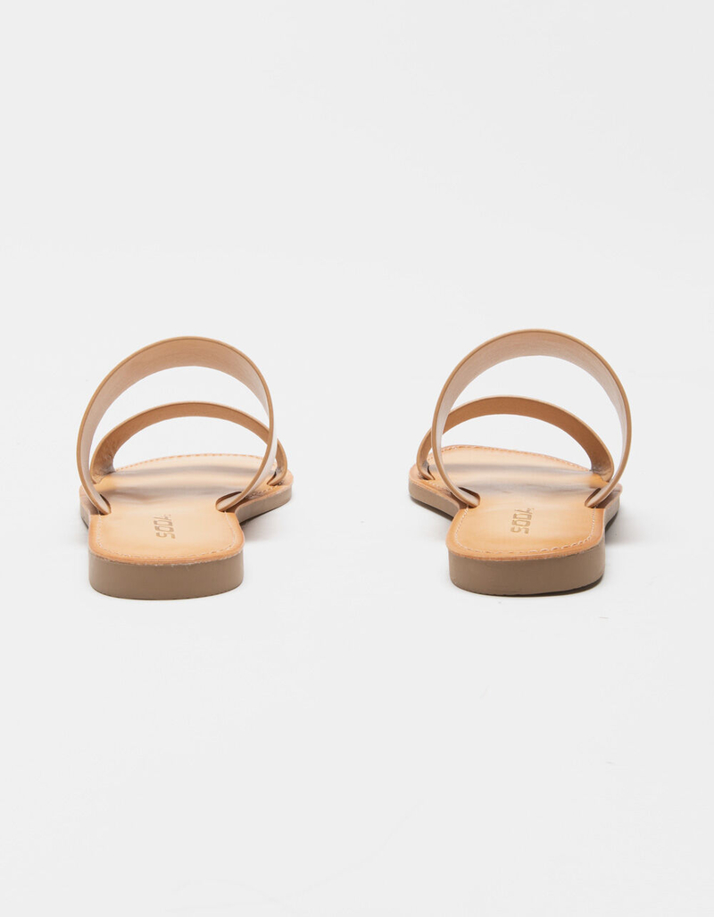 SODA Double Strap Womens Sand Slide Sandals image number 3