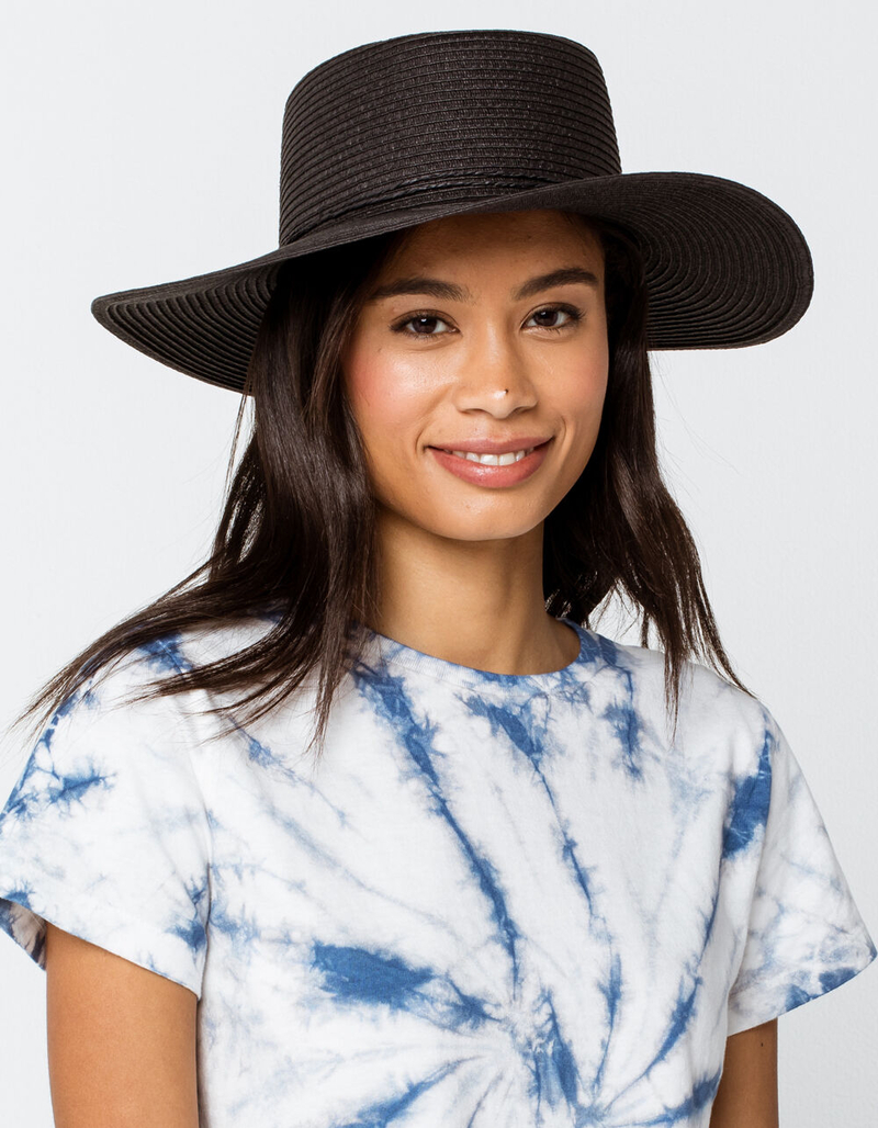 Straw Womens Boater Hat image number 2