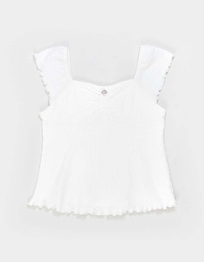 RSQ Girls Cinch Charm Textured Baby Tee image number 0