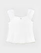 RSQ Girls Cinch Charm Textured Baby Tee image number 1
