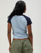 TILLYS Womens Solid Raglan Tee image number 4