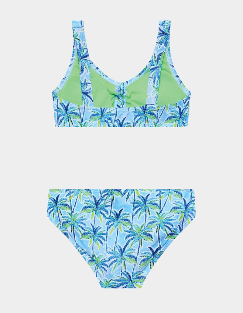 BEACH LINGO Palm Paradise Bralette Girls Bikini Set image number 4