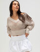 RSQ Womens Box Stitch V-Neck Sweater image number 1