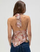 FULL TILT Mesh Hanky Womens Halter Top image number 4