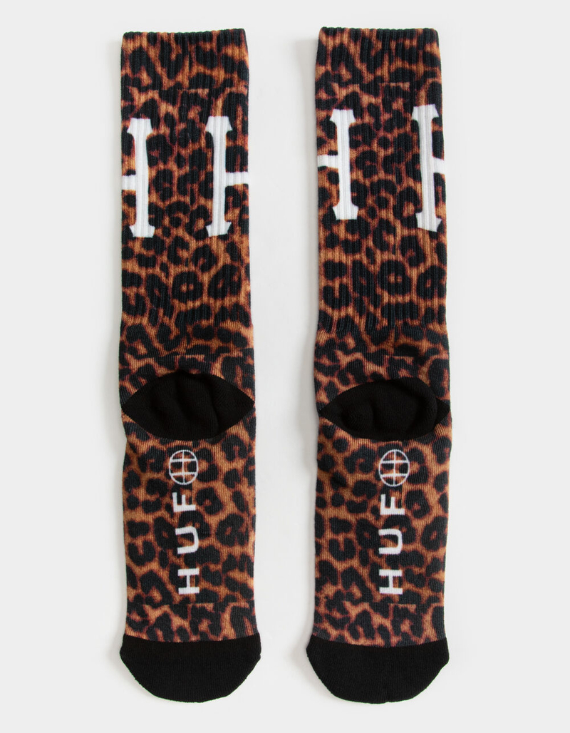 HUF Digital Leopard Mens Crew Socks image number 1