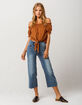 MIMI CHICA Ditsy Floral Womens Off The Shoulder Top image number 4