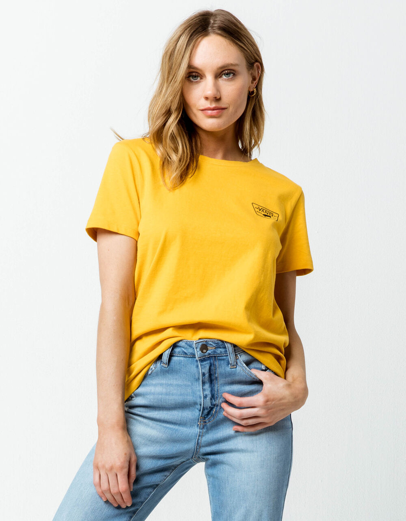 VANS Full Patch Yellow Womens Tee image number 1