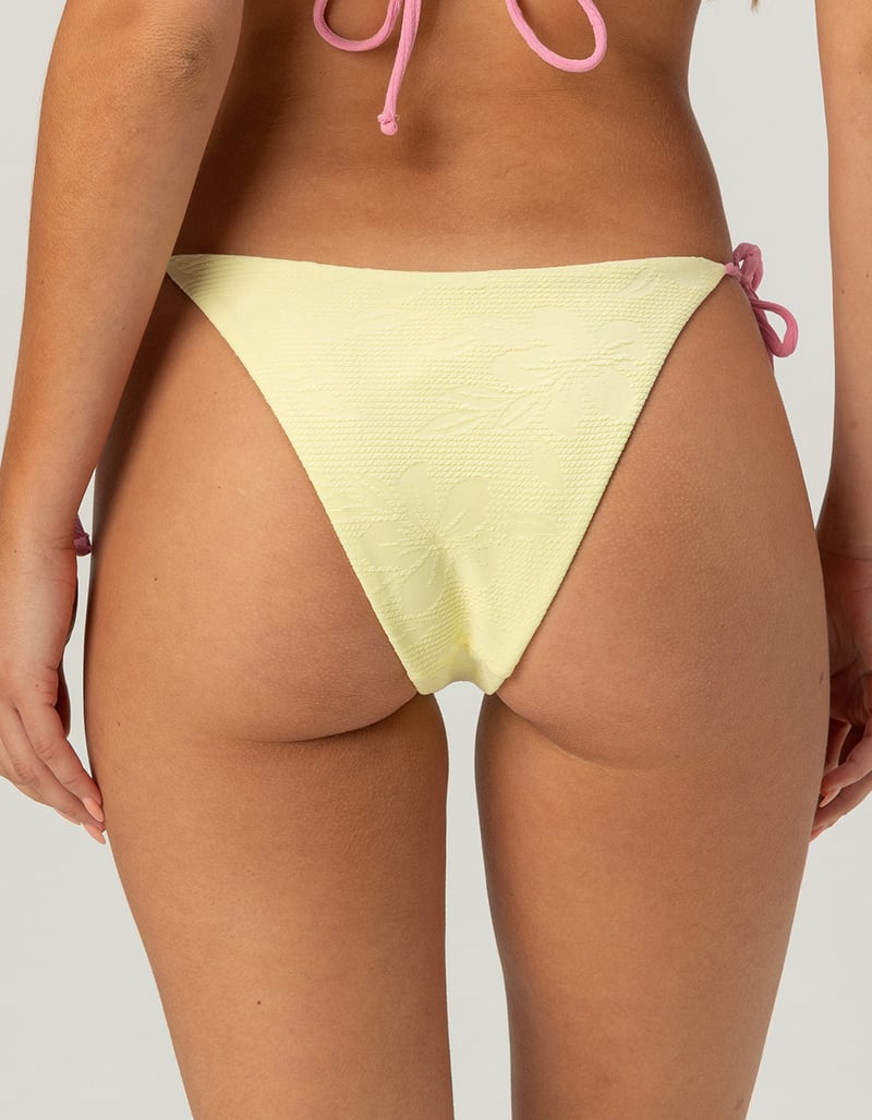 FULL TILT Texture Cheeky Tie Side Bikini Bottoms image number 3