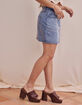 WEST OF MELROSE Womens Rhinestone Denim Skirt image number 4